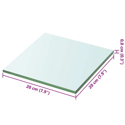 Shelf Panel Glass Clear 20x20 cm