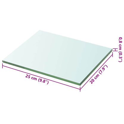 Shelf Panel Glass Clear 20x25 cm