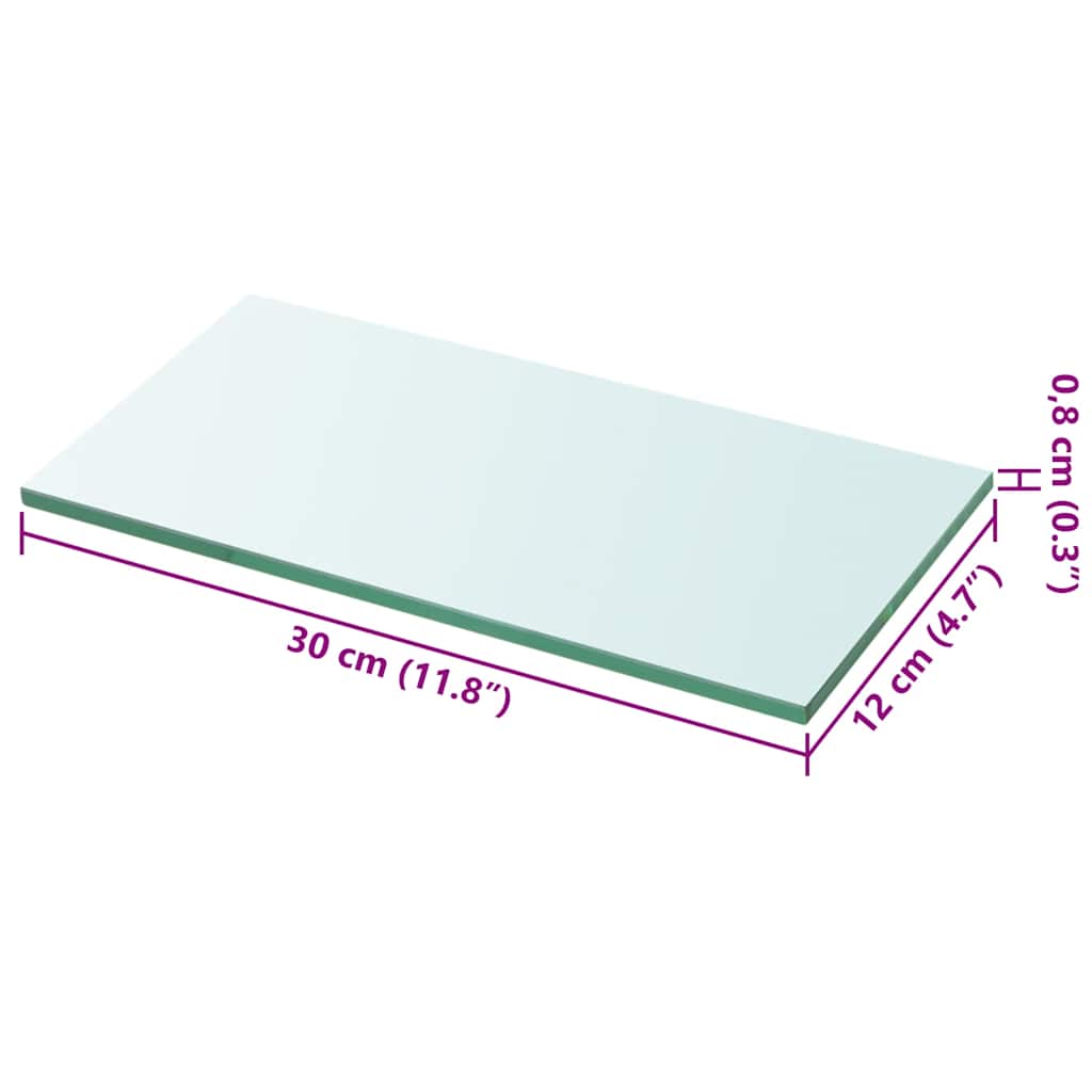 Shelf Panel Glass Clear 30x12 cm