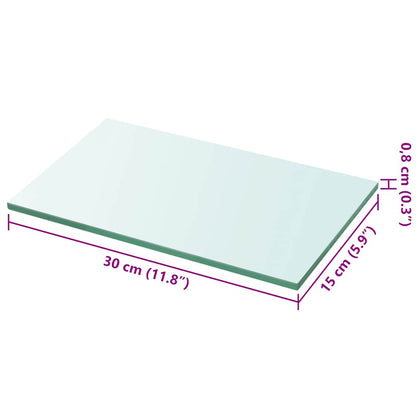 Shelf Panel Glass Clear 30x15 cm
