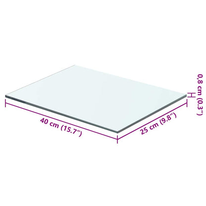 Shelf Panel Glass Clear 40x25 cm