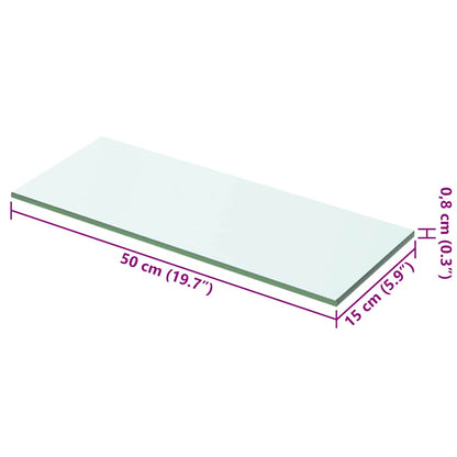 Shelf Panel Glass Clear 50x15 cm