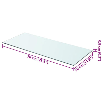 Shelf Panel Glass Clear 70x30 cm