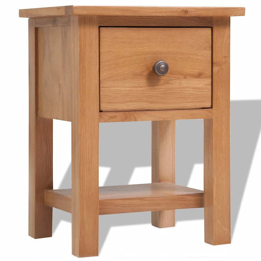 243930 vidaXL Nightstand 36x30x47 cm Solid Oak Wood