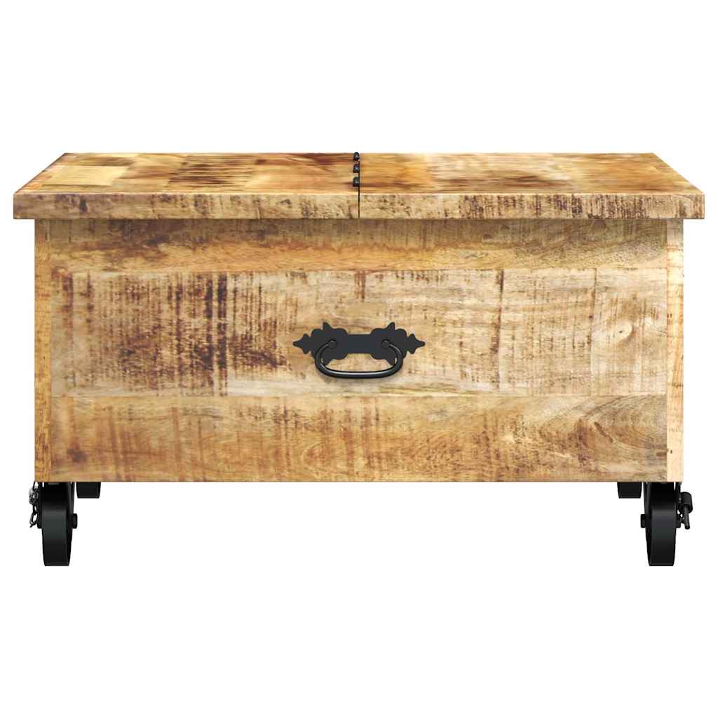 243979 vidaXL Coffee Table Rough Mango Wood 70x70x40 cm