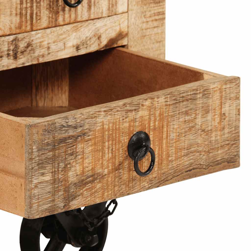 243979 vidaXL Coffee Table Rough Mango Wood 70x70x40 cm
