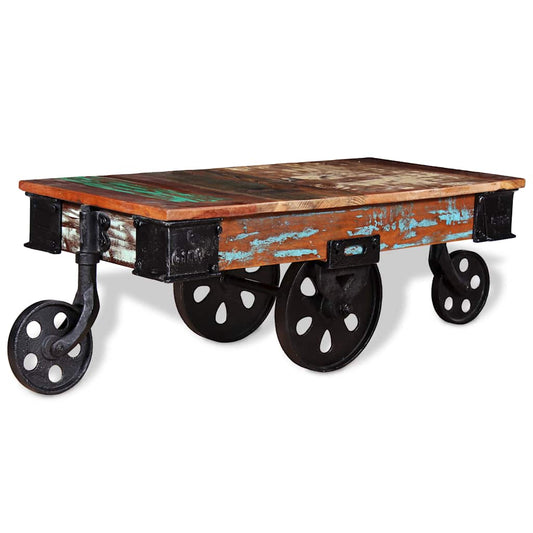 243980 vidaXL Coffee Table Reclaimed Wood 90x45x35 cm
