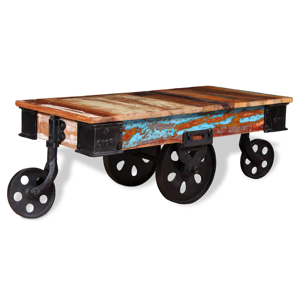 243980 vidaXL Coffee Table Reclaimed Wood 90x45x35 cm