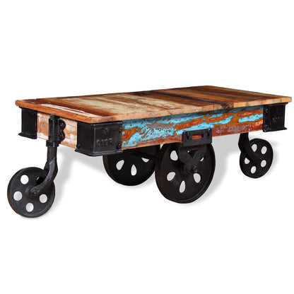 243980 vidaXL Coffee Table Reclaimed Wood 90x45x35 cm