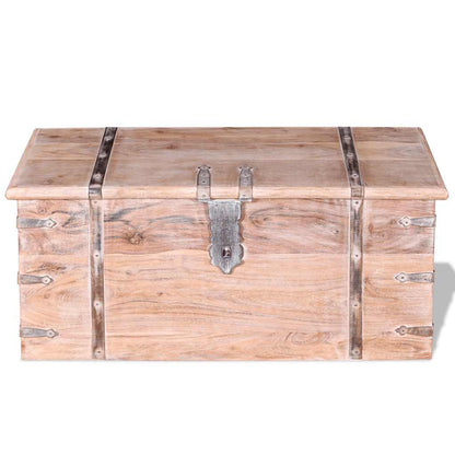 244054 vidaXL Two Piece Storage Chest Set Acacia Wood