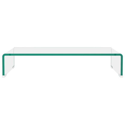 TV Stand/Monitor Riser Glass Clear 60x25x11 cm