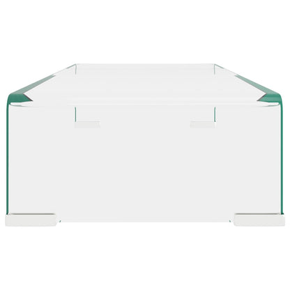 TV Stand/Monitor Riser Glass Clear 60x25x11 cm