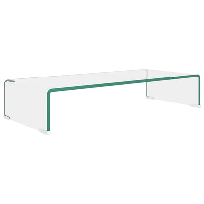 TV Stand/Monitor Riser Glass Clear 70x30x13 cm