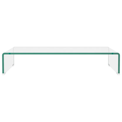 TV Stand/Monitor Riser Glass Clear 70x30x13 cm