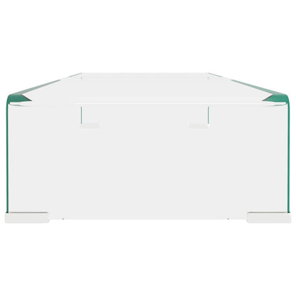 TV Stand/Monitor Riser Glass Clear 80x30x13 cm