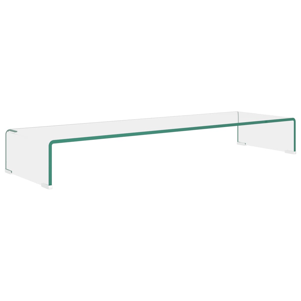 TV Stand/Monitor Riser Glass Clear 100x30x13 cm