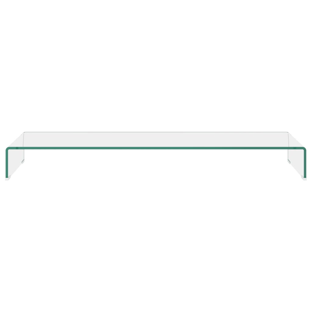TV Stand/Monitor Riser Glass Clear 120x30x13 cm