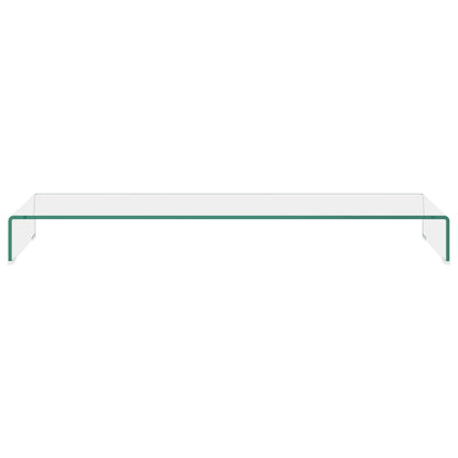 TV Stand/Monitor Riser Glass Clear 120x30x13 cm