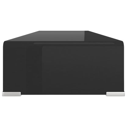 TV Stand | Black | Tempered Glass, Plastic | Medium | Glass surface
