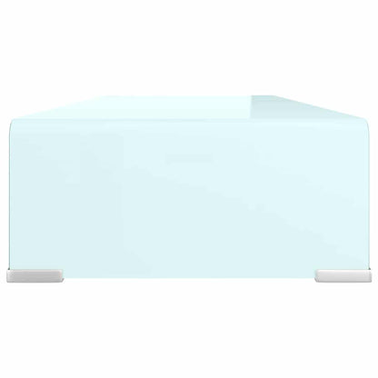 TV Stand/Monitor Riser Glass Green 70x30x13 cm