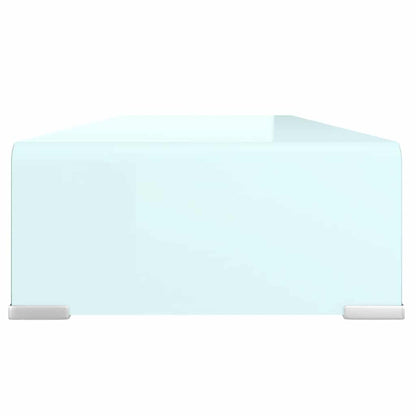 TV Stand/Monitor Riser Glass Green 80x30x13 cm