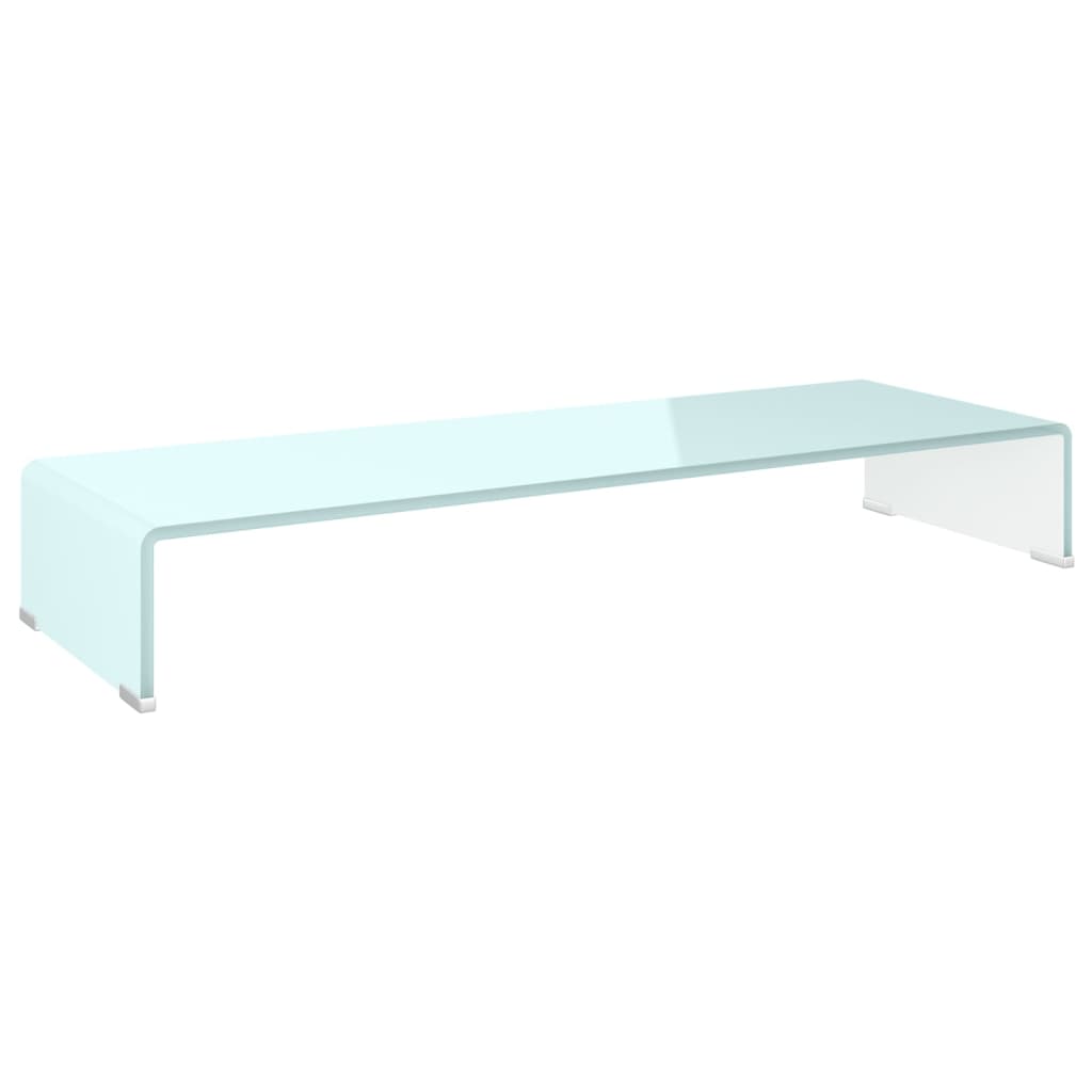 TV Stand/Monitor Riser Glass Green 90x30x13 cm