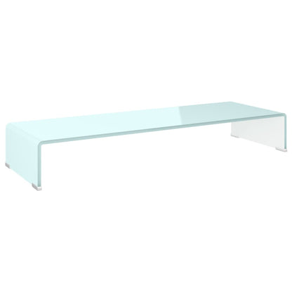 TV Stand/Monitor Riser Glass Green 90x30x13 cm