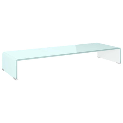 TV Stand/Monitor Riser Glass Green 90x30x13 cm