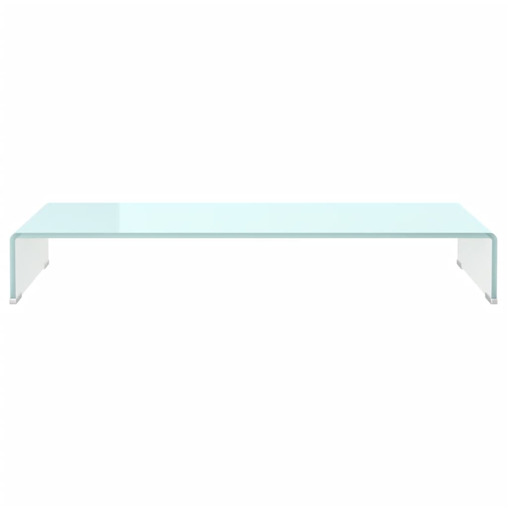TV Stand/Monitor Riser Glass Green 90x30x13 cm