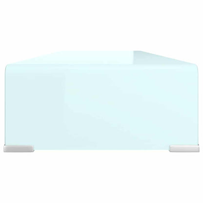 TV Stand/Monitor Riser Glass Green 90x30x13 cm