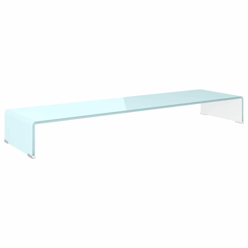 TV Stand/Monitor Riser Glass Green 110x30x13 cm
