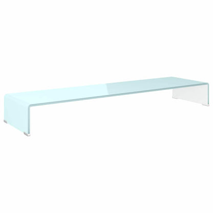 TV Stand/Monitor Riser Glass Green 110x30x13 cm