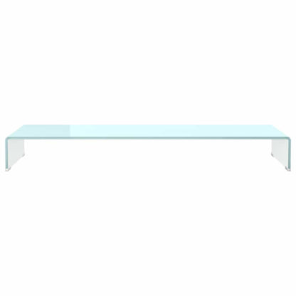 TV Stand/Monitor Riser Glass Green 110x30x13 cm