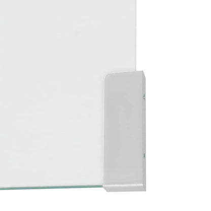 244188 vidaXL Coffee Table Tempered Glass 49,5x50x45 cm Clear