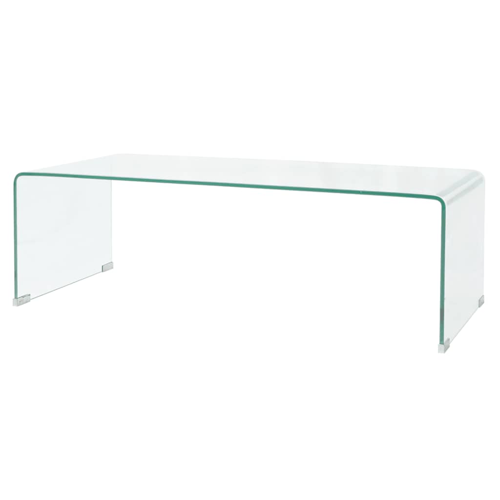 Coffee Table Tempered Glass 98x45x30 cm Clear