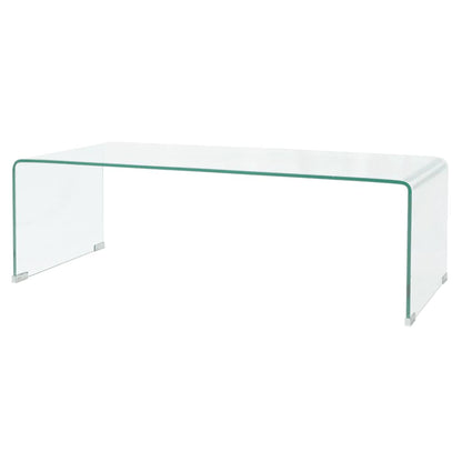 Coffee Table Tempered Glass 98x45x30 cm Clear