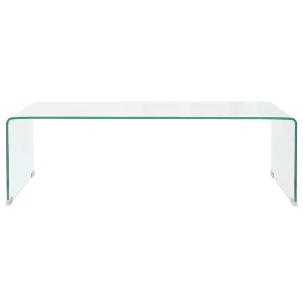 Coffee Table Tempered Glass 98x45x30 cm Clear