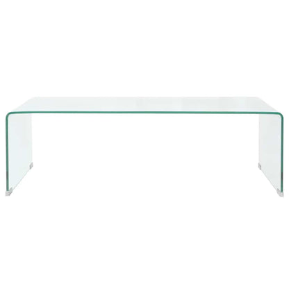 Coffee Table Tempered Glass 98x45x30 cm Clear