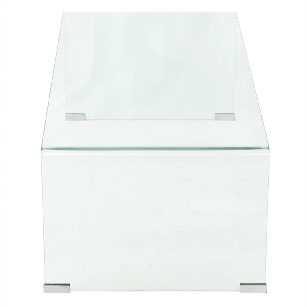 Coffee Table Tempered Glass 98x45x30 cm Clear