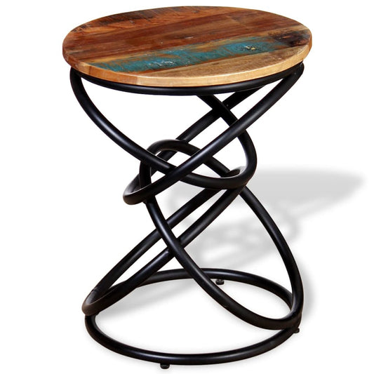 End Table | Multicolour | Solid reclaimed wood top | Medium | Durable