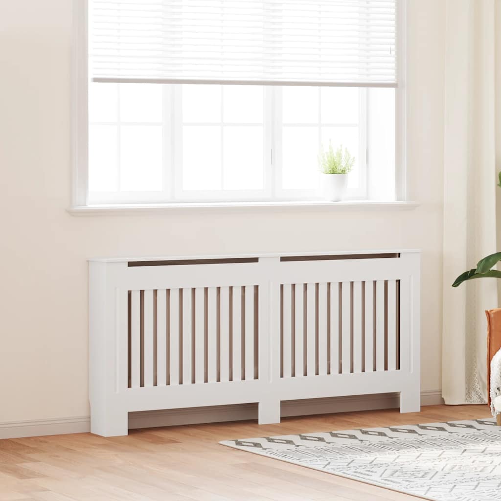 Radiator Cover White 172 cm Engineered Wood