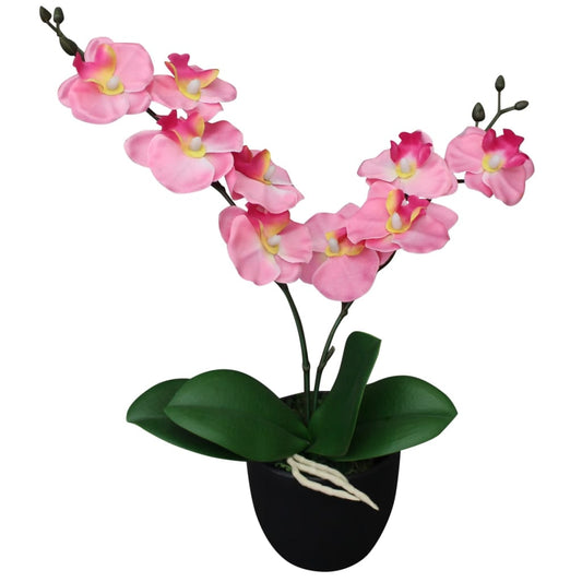 244422 vidaXL Artificial Orchid Plant with Pot 30 cm Pink