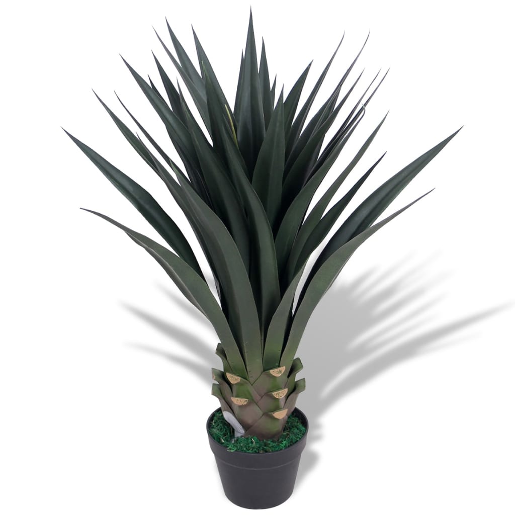 Artificial Yucca Plant with Pot 85 cm Green, showcasing the lifelike leaves and realistic design perfect for home or office decor.