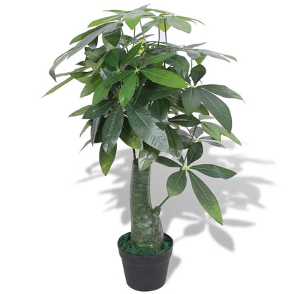 Artificial Fortune Tree Plant with Pot 85 cm Green, a lifelike decorative plant featuring 175 detailed leaves and a painted real wood trunk, perfect for home or office interiors.