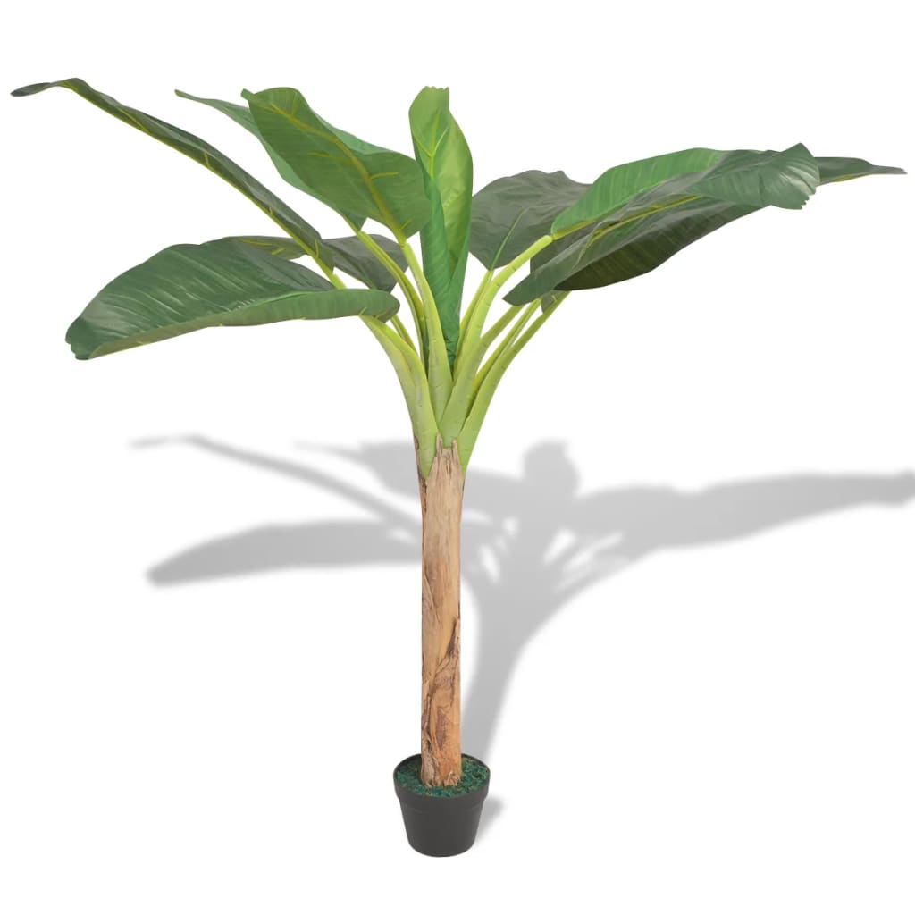Lifelike artificial banana tree plant with pot 150 cm green, perfect for home or office decoration.