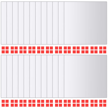 24 pcs Mirror Tiles Square Glass