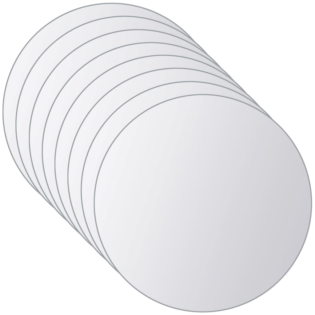 8 pcs Mirror Tiles Round Glass