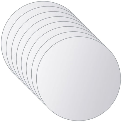 8 pcs Mirror Tiles Round Glass