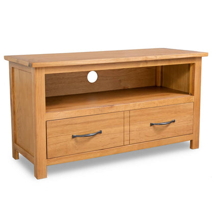 244466 vidaXL TV Cabinet 90x35x48 cm Solid Oak Wood