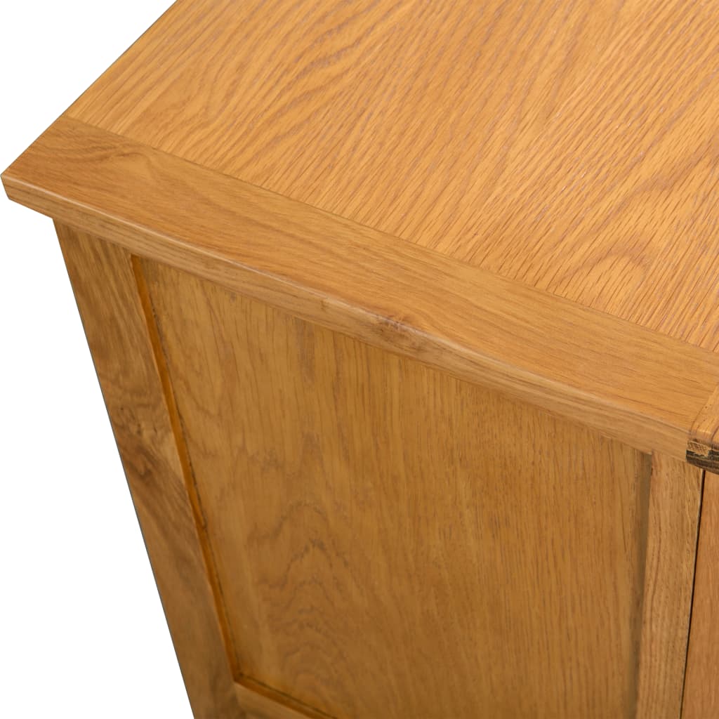 244466 vidaXL TV Cabinet 90x35x48 cm Solid Oak Wood